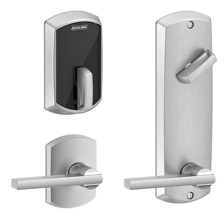 SCHLAGE ELECTRONICS Grade 2 Electric Deadbolt Lock, Includes Touchless, Bluetooth Smart Reader, Keyless, No Cylinder Ove FE410F GRW 55 LAT 626